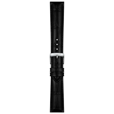 Tissot óraszíj - T852.051.027 - Fekete bőr óraszíj 18 mm
