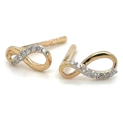 Velekey Diamond sárga arany végtelen gyémánt fülbevaló - BOARER01405Y