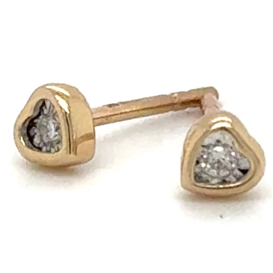 Velekey Diamond sárga arany szív alakú gyémánt fülbevaló - BOARPNE00575Y