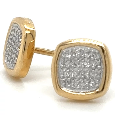 Velekey Diamond sárga arany négyzet alakú gyémánt fülbevaló - BOARPNE170Y