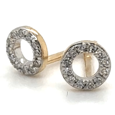 Velekey Diamond sárga arany beszúrós karika gyémánt fülbevaló - BOC05684Y