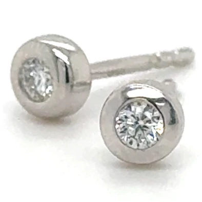 Velekey Diamond fehér arany gyémánt gombfülbevaló - BOCOER04471W