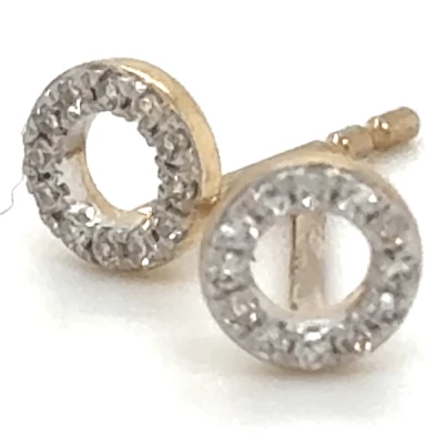 Velekey Diamond sárga arany beszúrós karika gyémánt fülbevaló - BOCOER05684Y