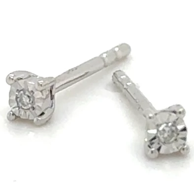 Velekey Diamond fehér arany beszúrós pötty gyémánt  fübevaló - BOE01852W