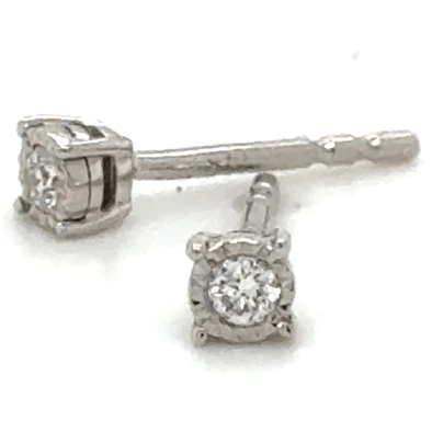 Velekey Diamond fehér arany beszúrós gyémánt fülbevaló - BOI13150W