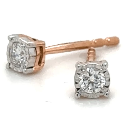 Velekey Diamond rozé arany beszúrós gyémánt fülbevaló - BOI13151A-010R