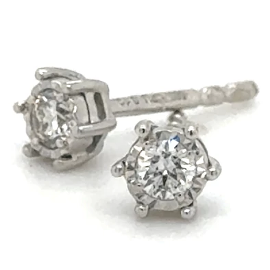 Velekey Diamond fehér arany beszúrós gyémánt fülbevaló - BOI13151A-010W