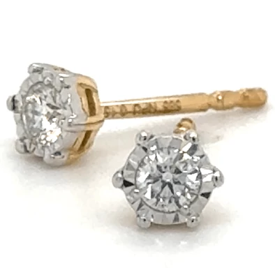 Velekey Diamond sárga arany beszúrós gyémánt fülbevaló - BOI13152AY