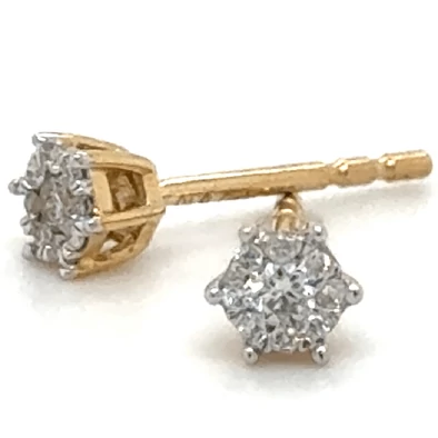 Velekey Diamond sárga arany beszúrós gyémánt fülbevaló - BOI15590-010Y