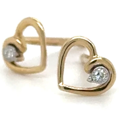 Velekey Diamond sárga arany szív alakú gyémánt fülbevaló - BOI58643-007Y