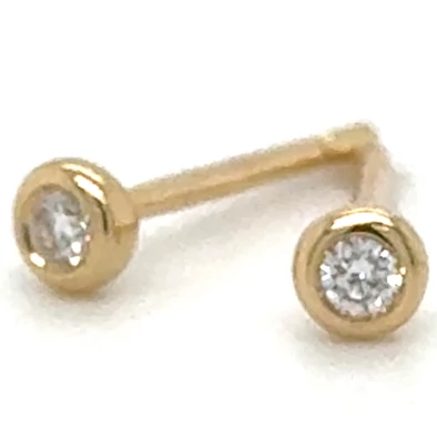 Velekey Diamond sárga arany gyémánt gombfülbevaló - BOK652501Y