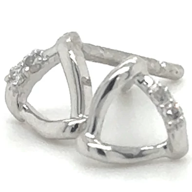 Velekey Diamond fehér arany beszúrós háromszög gyémánt fülbevaló - BOKOH9896W