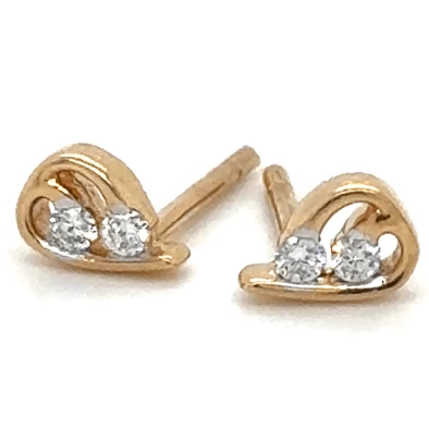 Velekey Diamond sárga arany csepp alakú beszúrós gyémánt fülbevaló - BOKOH9902Y