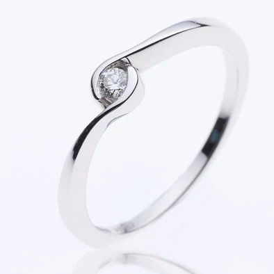 Velekey Diamond gyémánt eljegyzési gyűrű 0,12 ct. - BRCORR04973AW-49 Velekey Diamond gyémánt eljegyzési gyűrű 0,12 ct. - BRCORR04973AW-49