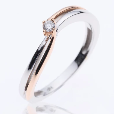 Velekey Diamond gyémánt eljegyzési gyűrű 0.06ct. - BRCORR05574BWR-55