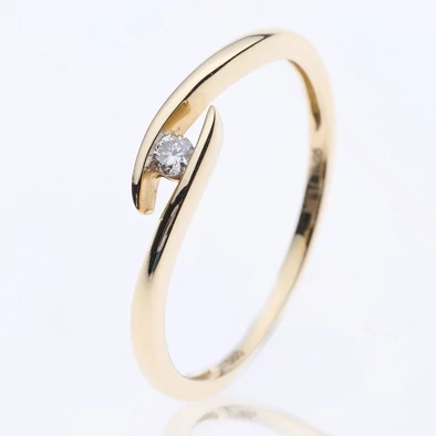 Velekey Diamond gyémánt eljegyzési gyűrű 0,04 ct. - BRI0400Y-49