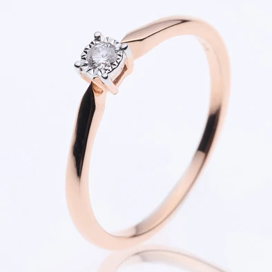 Velekey Diamond gyémánt eljegyzési gyűrű 0,05 ct. - BRI23569R-48