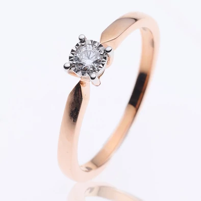 Velekey Diamond gyémánt eljegyzési gyűrű 0,10 ct. - BRI23570R-49