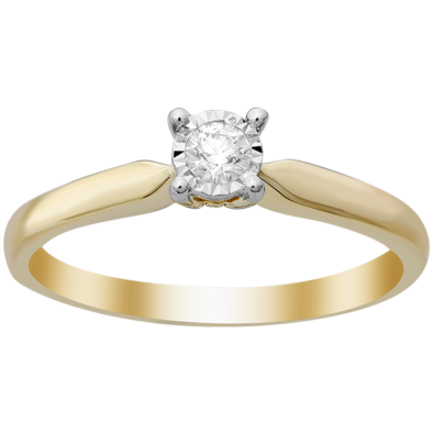 Velekey Diamond gyémánt eljegyzési gyűrű 0,10 ct. - BRI23570Y-48