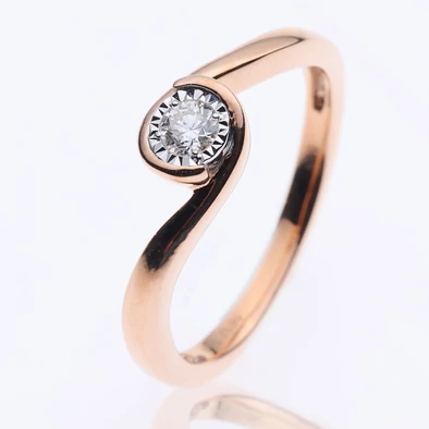 Velekey Diamond gyémánt eljegyzési gyűrű 0,10 ct. - BRI25548R-50