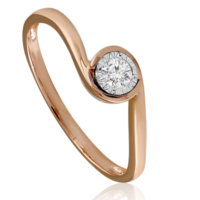 Velekey Diamond gyémánt eljegyzési gyűrű 0,10 ct. - BRI25548R-48