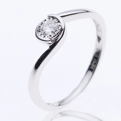 Velekey Diamond gyémánt eljegyzési gyűrű 0,10 ct. - BRI25548W-51