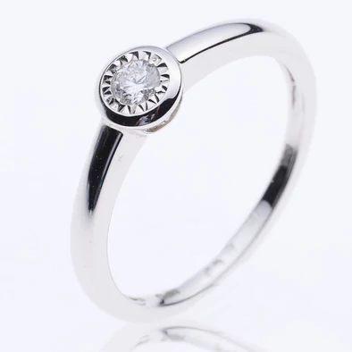 Velekey Diamond gyémánt eljegyzési gyűrű 0,10 ct. - BRI25828W-52