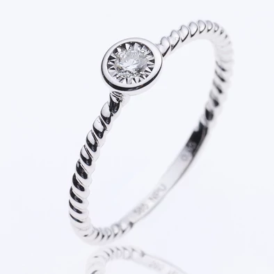 Velekey Diamond gyémánt eljegyzési gyűrű 0.05ct. - BRI29001AW-50 Velekey Diamond gyémánt eljegyzési gyűrű 0.05ct. - BRI29001AW-50