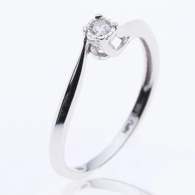 Velekey Diamond gyémánt eljegyzési gyűrű 0.05ct. - BRI29314W-48 Velekey Diamond gyémánt eljegyzési gyűrű 0.05ct. - BRI29314W-48