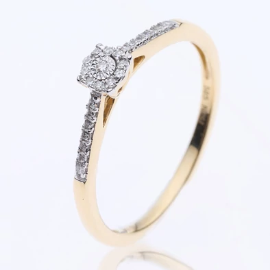 Velekey Diamond gyémánt eljegyzési gyűrű 0.08ct. - BRI29620Y-50