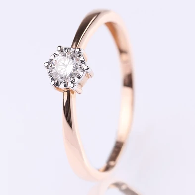 Velekey Diamond gyémánt eljegyzési gyűrű 0.15ct. - BRI31628R-54