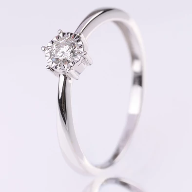 Velekey Diamond gyémánt eljegyzési gyűrű 0.15ct. - BRI31628W-50