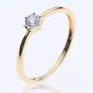 Velekey Diamond gyémánt eljegyzési gyűrű 0,05 ct. - BRI31631Y-51