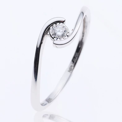 Velekey Diamond gyémánt eljegyzési gyűrű 0.05ct. - BRI31643W-58