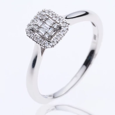 Velekey Diamond gyémánt eljegyzési gyűrű 0.08ct. - BRI35001W-52