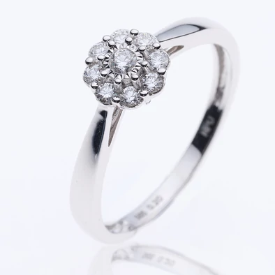 Velekey Diamond gyémánt eljegyzési gyűrű 0.2ct. - BRI35502W-50