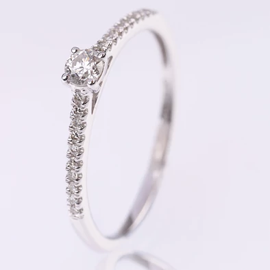 Velekey Diamond gyémánt eljegyzési gyűrű 0.2ct. - BRI38412-020W-48