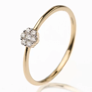 Velekey Diamond gyémánt eljegyzési gyűrű 0.11ct. - BRK74160AY-51