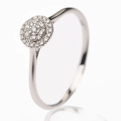 Velekey Diamond gyémánt eljegyzési gyűrű 0.08ct. - BRPS822W-54