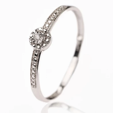 Velekey Diamond gyémánt eljegyzési gyűrű 0.01ct. - BRR11004-01W-48