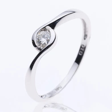 Velekey Diamond gyémánt eljegyzési gyűrű 0.1ct. - BRS5856-010W-54 Velekey Diamond gyémánt eljegyzési gyűrű 0.1ct. - BRS5856-010W-54