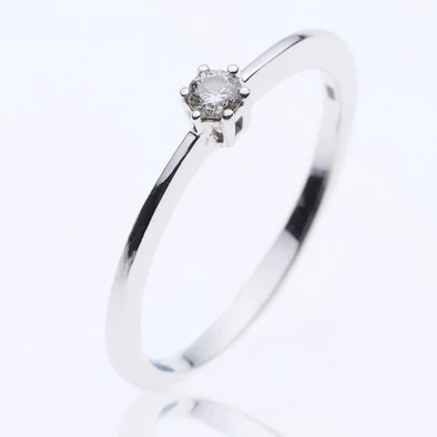 Velekey Diamond gyémánt eljegyzési gyűrű 0,10 ct. - BRS5858-010W-48