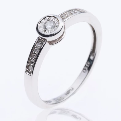 Velekey Diamond gyémánt eljegyzési gyűrű 0,10 ct. - BRS5860-010W-51