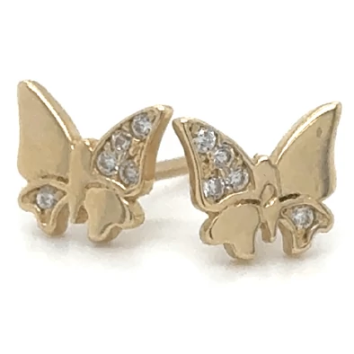 Velekey Gold sárga arany pillangó fülbevaló - ER0014Y