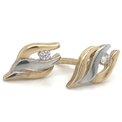 Velekey Gold Bicolor beszúrós fülbevaló - ER0015Y