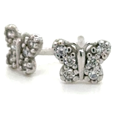 Velekey Gold fehér arany pillangó fülbevaló - ER0023W