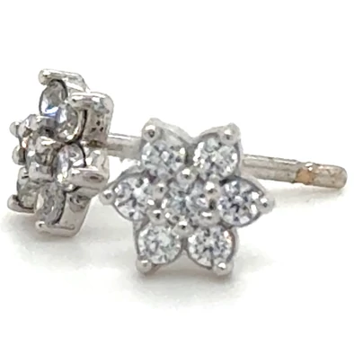 Velekey Gold fehér arany virág fülbevaló - ER0038W