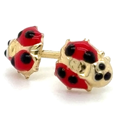 Velekey Gold Tűzzománc katicabogár fülbevaló - ER0045Y