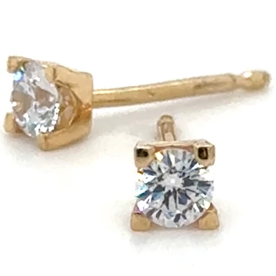 Velekey Gold sárga arany beszúrós pötty fübevaló - ER0056Y