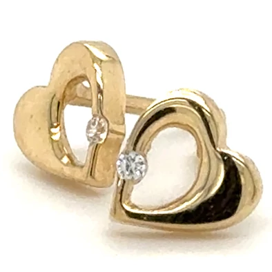 Velekey Gold sárga arany szív fülbevaló - ER0127Y